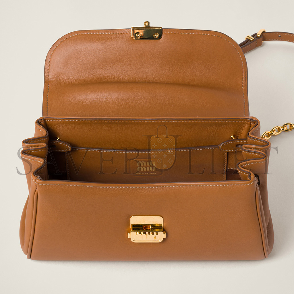 MIU MIU LEATHER SHOULDER BAG 5BD266 (24*14*7.5cm) MIU MIU LEATHER SHOULDER BAG 5BD266 (24*14*7.5cm)